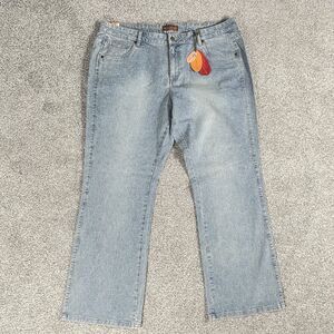 Lee One True Fit Jeans No Gap Waist Slimmer Leg Light Wash Size 20WM NEW
